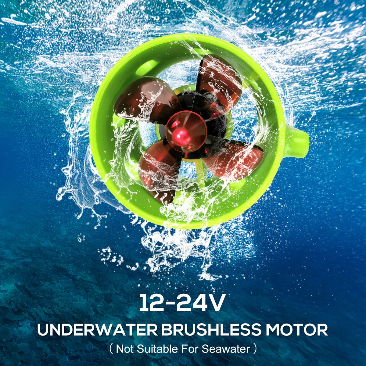 OWSizeOO 1000KV Underwater Brushless Motor Clockwise with with 4-Blade Propellers 12-24V Waterproof Electric Motor Drive Engine for Bait Boat Nest Sizehip