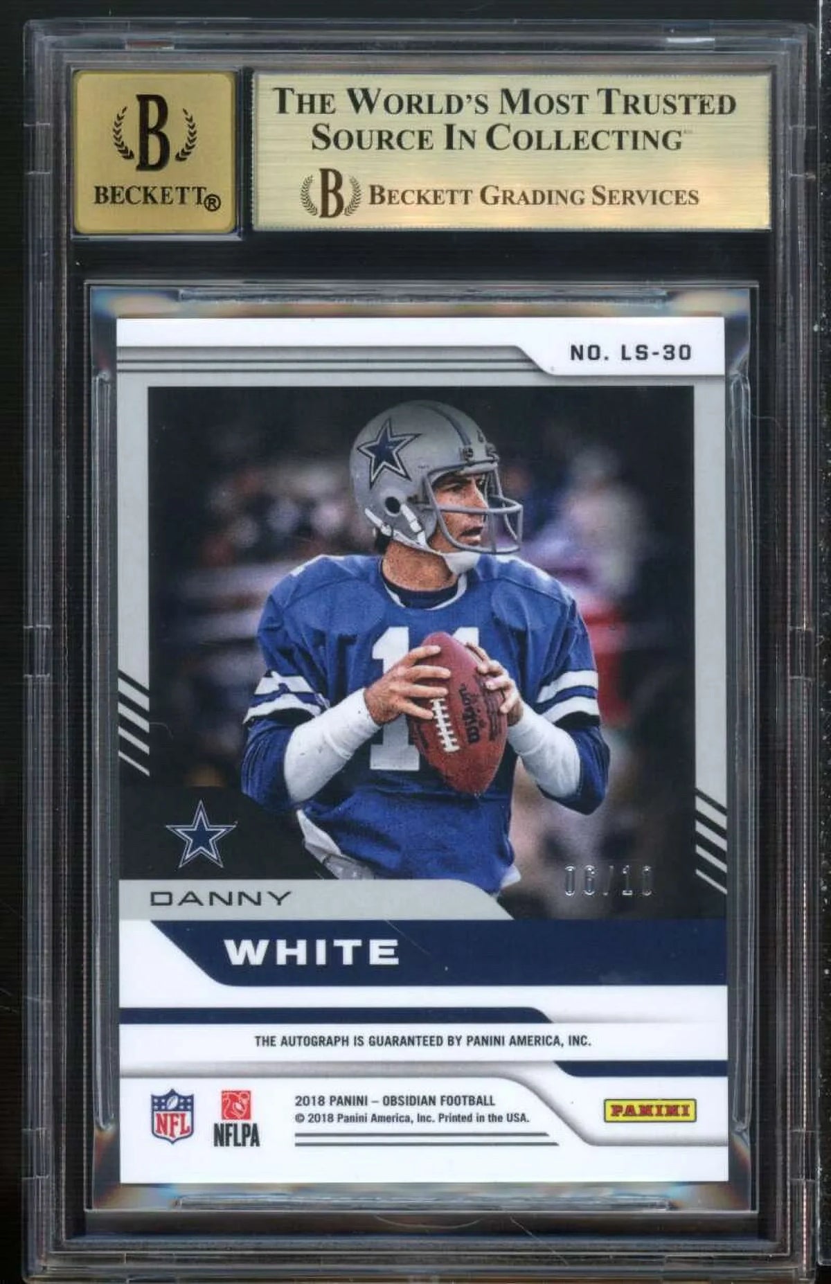 Danny Ivory 2018 Panini Obsidian Lightning Sizetrike Auto Etch Yellow #30 BGSize 9.5