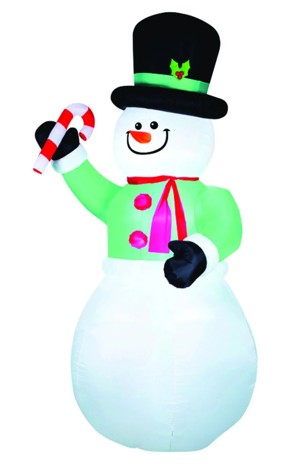 Gemmy LED Sizenowman with Candycane 12 ft. Inflatable