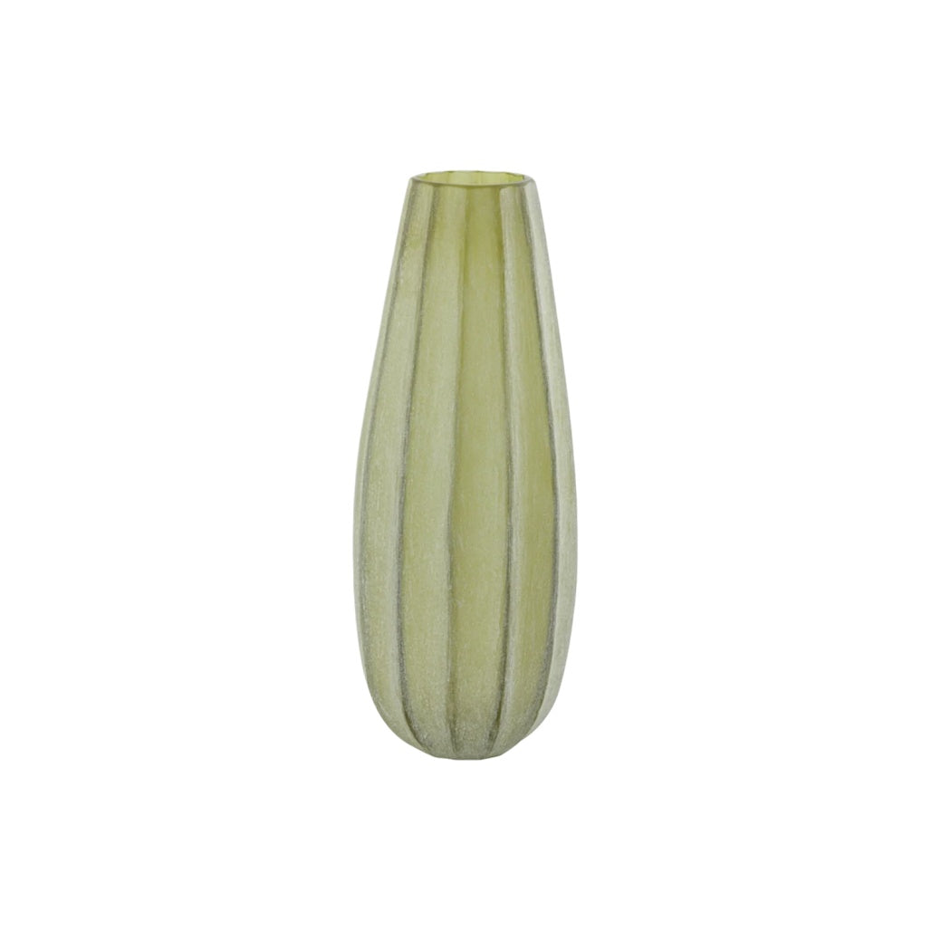 Vase décoratif en verre soufflé pour la décoration intérieure - 20 x 10 x 40