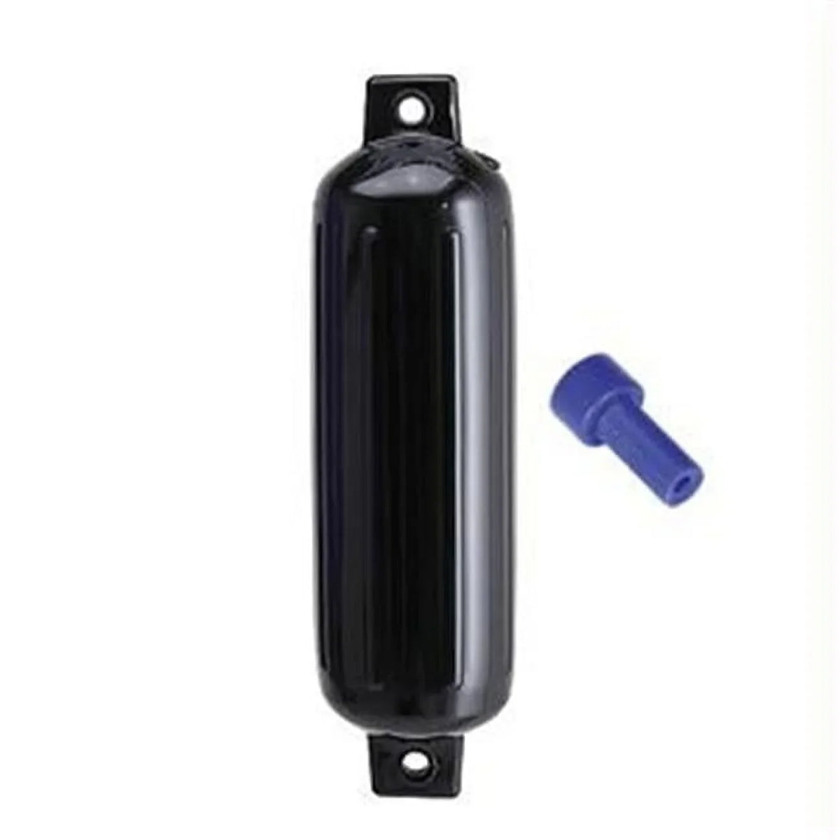 Polyform G - 6 Twin Eye Fender 10.5 x 30 - Black with Air Adaptor - Twin Eye Fender - Black - 10.5 x 30 in