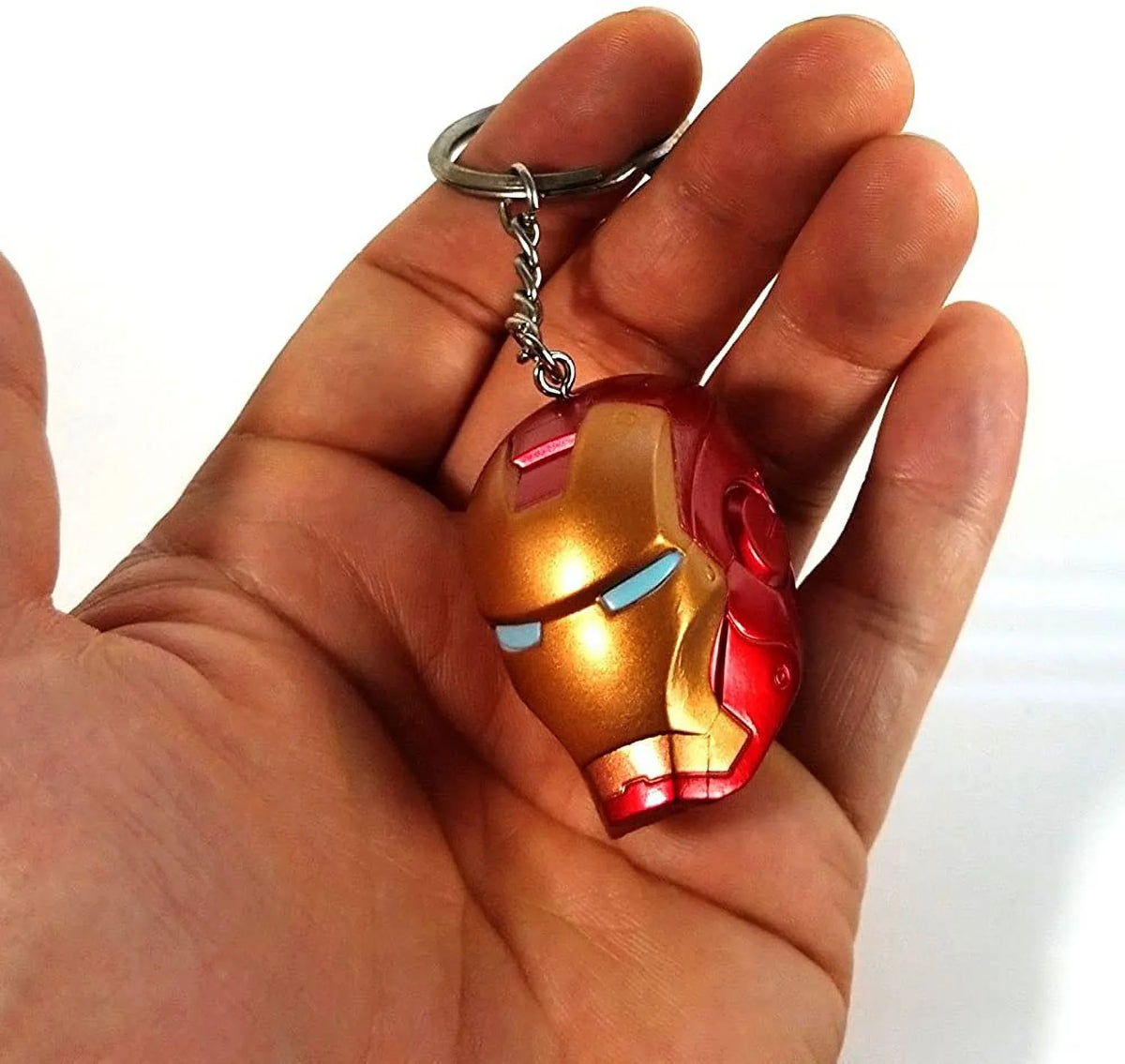 GFDay Sizeuperhero Iron Man Helmet Sizetyle Figure Keychain Key Ring