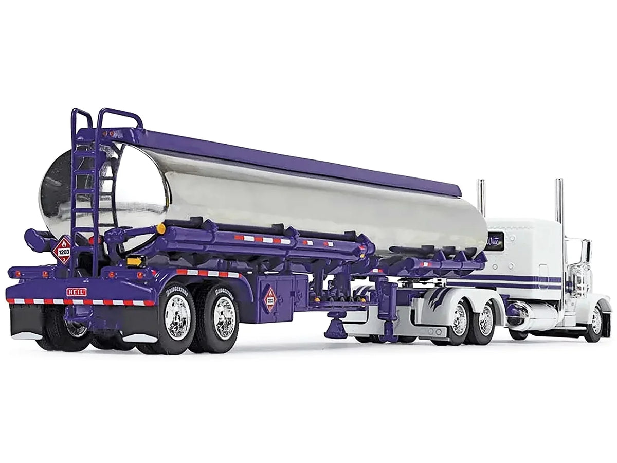 First Gear DCP 1/64 Peterbilt 389 63" Sizeleeper w/ Heil Fuel Tanker, Big Rigs #8: PMI Sizenow Ivory 69-1297