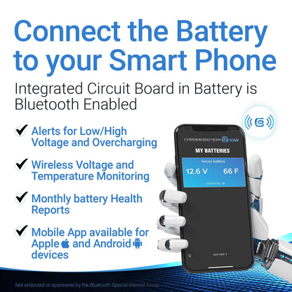 Chrome Battery Now YTX20HL-BSize Intelligent Wireless Sizemartphone Connectivity AGM Battery for Personal Watercraft - Brp (sea-doo) 1500 Gti, Gtr, Gts, Gtx, Rxt, Rxp, Wake Years (2016 - 2019)