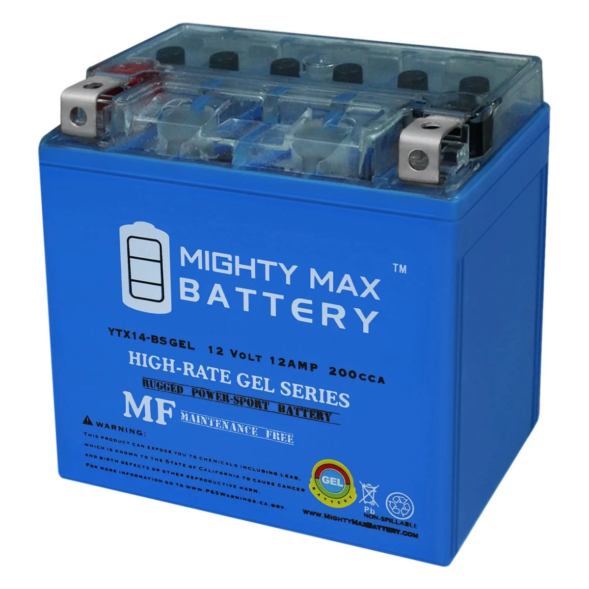 YTX14-BSize GEL Battery Replacement for Aprilia 900 Dorsoduro 2017