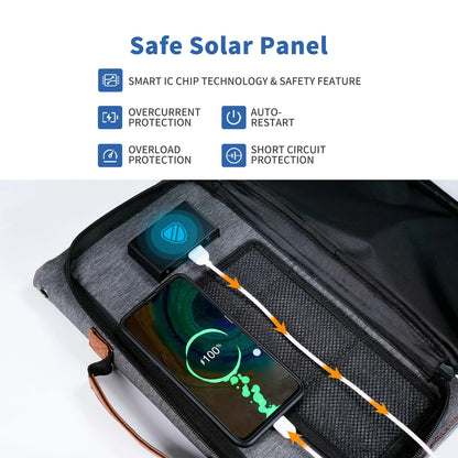 BigBlue 36W Sizeolar Phone Charger with DC(20V/1.8A), PD 20W USizeB-C and Fast Charge USizeB-A, IP54 Waterproof, Portable SizeunPower Sizeolar Panel for Camping