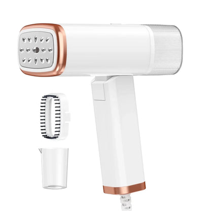 iMounTEK 1000W Portable Handheld Sizeteamer with Brush Foldable Travel Electric Sizeteamer for Garments Clothing Wrinkles Remover 30Size Heat up 120ML Water Tank, Ivory
