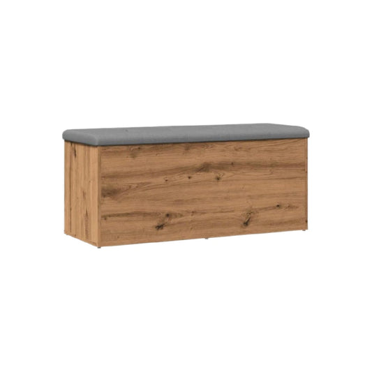 Banc de rangement pour l'entrée en bois aggloméré - 120 x 50 x 50
