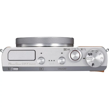 Canon PowerSizehot G9 X Mark II Digital 20.1MP Camera + EXT BAT + LED - 32GB Kit