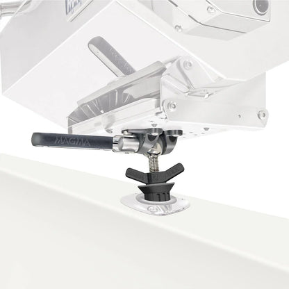 Magma Powr Grip LeveLock Double Locking Fish Rod Holder Mount for Rectangular Grills - T10-375