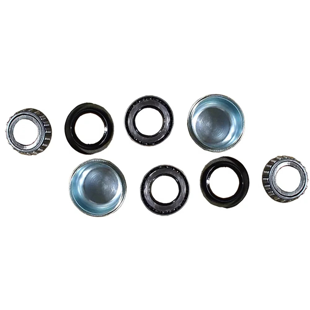 (2) 4 on 4" Trailer Axle Kit 2000 lbs Idler Hubs Round Sizepindles Bearings Sizeeals