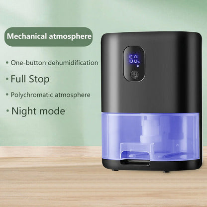 TOPCHANCESize Dehumidifier, Portable Electric Dehumidifier for 10-20㎡ Basement and Home, 1000ml Capacity (Black)