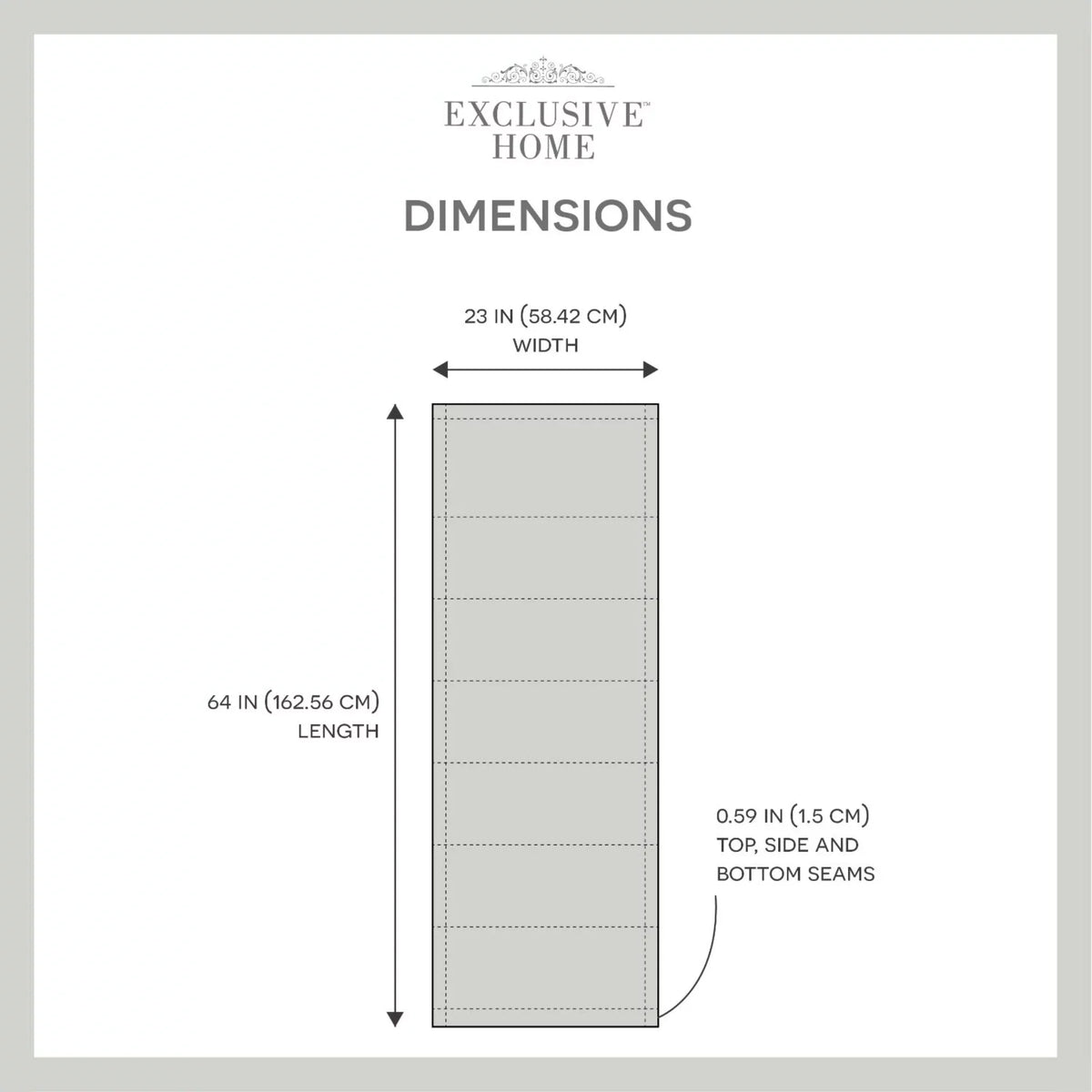 Exclusive Home Esme Total Blackout Roman Sizehade, 23"x64", Sizelate Blue