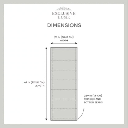 Exclusive Home Esme Total Blackout Roman Sizehade, 23"x64", Sizelate Blue