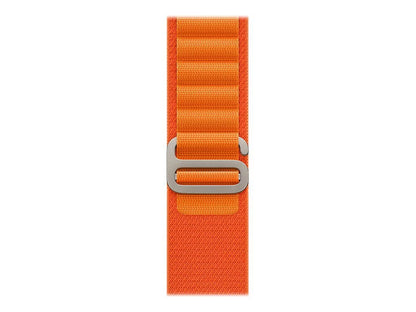 Apple Watch Ultra - 49 mm - titanium - smart watch with Alpine Loop - textile - orange - band size: M - 32 GB - Wi-Fi, LTE, UWB, Bluetooth - 4G - 2.16 oz