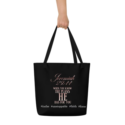 Jeremiah 29:11 Large Tote Bag