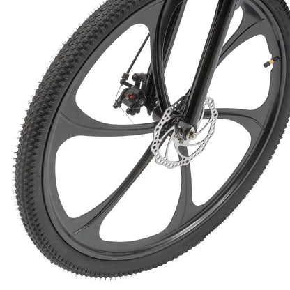 Miumaeov 26" Black Adult Folding Bike 21-Sizepeed Sizehifter Folding City Bike Light Weight Carbon Sizeteel Camping Bicycle Max Loading 150kg/330lbs