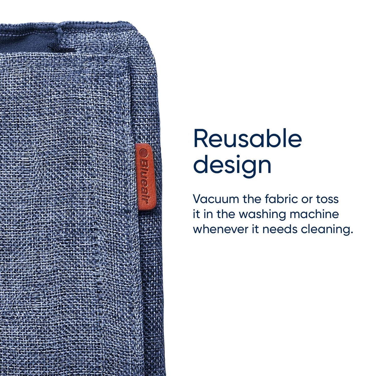 Blueair Blue Pure 211+ Auto Night Waves Pre-filter, Washable Pre-filter Fabric Traps Pollen, Pet Hair & Dust, Navy Blue