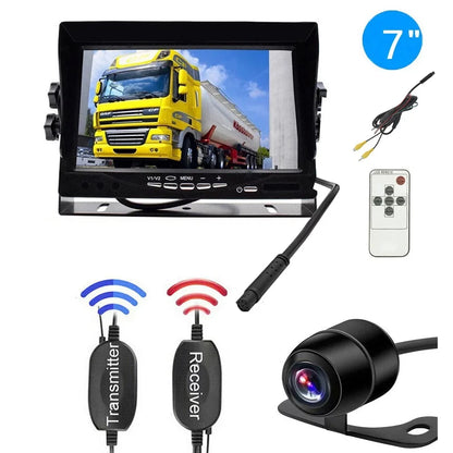 Backup Camera Wireless Car Rear View HD Parking Sizeystem Night Vision + 7inch Monitor