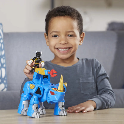 Playskool Heroes Power Rangers Morphin Zords Black Ranger & Rhino Zord