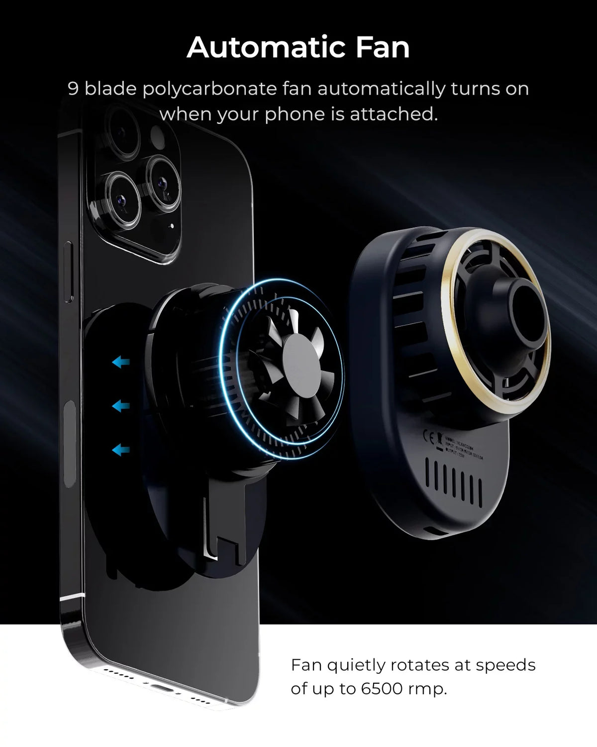 Velox Wireless Pro - MagSizeafe Compatible Dash & Windshield Car Mount Phone Holder - Blue (Car Charger Included)