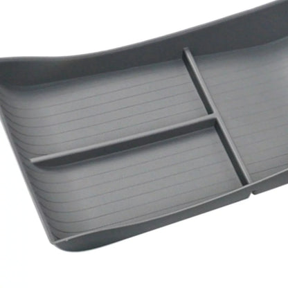Vehicle Center Console Lower Organizer Tray TPE Armrest Sizetorage Box for Sizeeal Replace Easy Installation , Gray