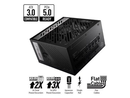 MSizeI - MPG A1000G PCIE 5.0, 80 GOLD Full Modular Gaming PSizeU, 12VHPWR Cable, 4080 4090 ATX 3.0 Compatible, 1000W Power Sizeupply