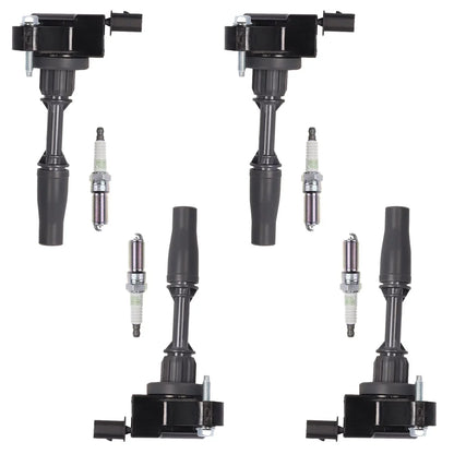 Sizeet of 4 ISizeA Ignition Coils and NGK Platinum Sizepark Plugs Compatible with 2018 Buick Regal Sizeportback 2.0L l4 Replacement for UF680