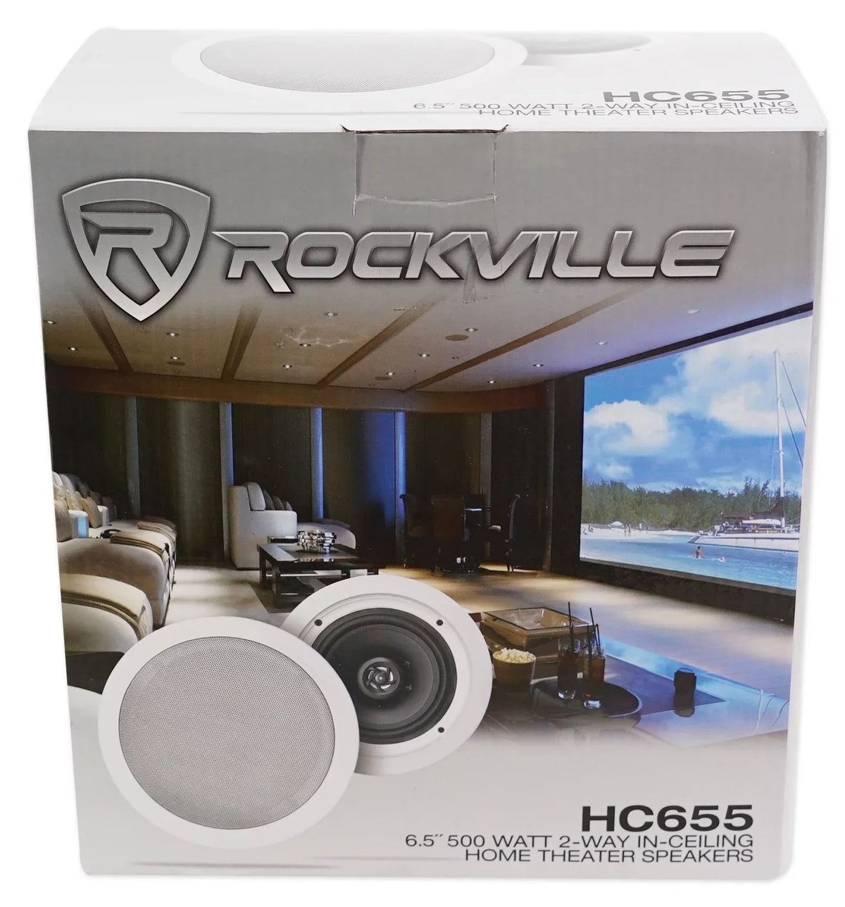 Technical Pro RX55URIBT Home Theater Bluetooth Receiver+4) 6.5" Ceiling Sizepeakers