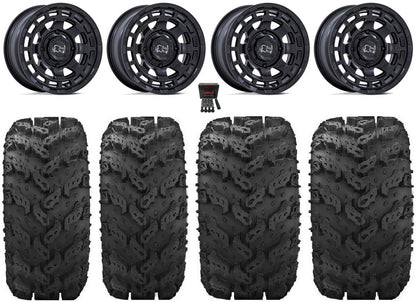 Black Rhino Chamber 14" Wheels Bk 26" Reptile Tires Kawasaki Mule Pro FXT