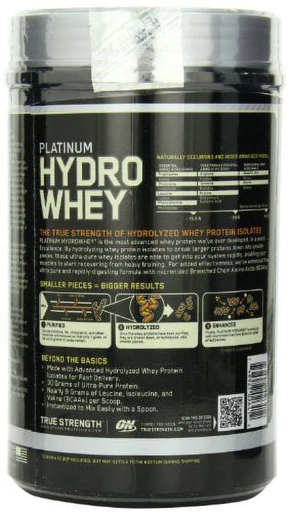 Optimum Nutrition Platinum Hydrowhey Protein Powder, Velocity Vanilla,1.75 Pound