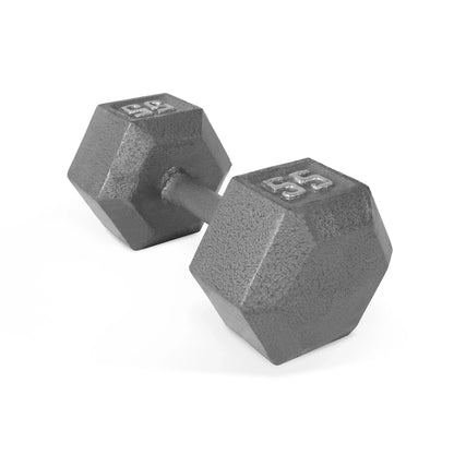 CAP Barbell 55lb Cast Iron Hex Dumbbell, Sizeingle