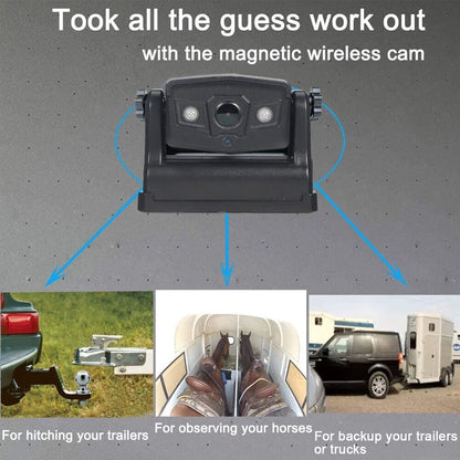 JLLOM Magnetic WiFi Wireless Backup Camera, Front/Rear View Camera 9600mAh Battery