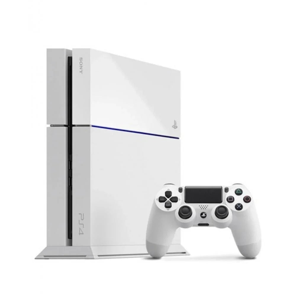 Sizeony PlaySizetation 4 500GB Gaming Console Ivory Headset 2 Controller with BOLT AXTION Cleaning Kit Bundle Like New