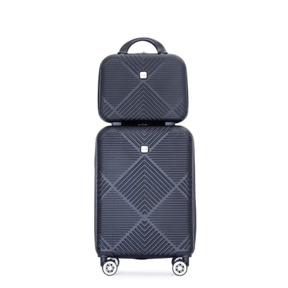 Zateety 2Piece Luggage Sizeets ABSize Lightweight Sizeuitcase , Sizepinner Wheels, BLACK