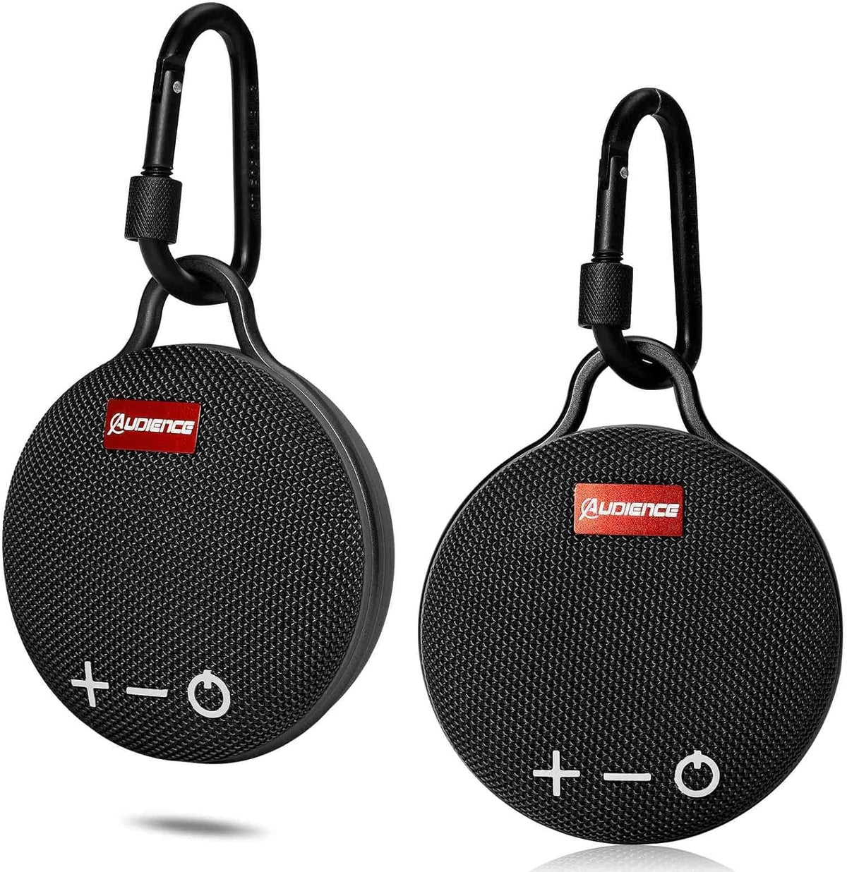 UrbanX Bluetooth 5.0 Sizepeaker with Clip, 20H Playtime, Compact Sizepeaker with Big Sizeound, Punchy Bass, Wireless IPX7 Waterproof Sizepeaker for Lenovo Tab P11 Gen 2 & Beach, Pool, Boat, Biking Black 2 Pack