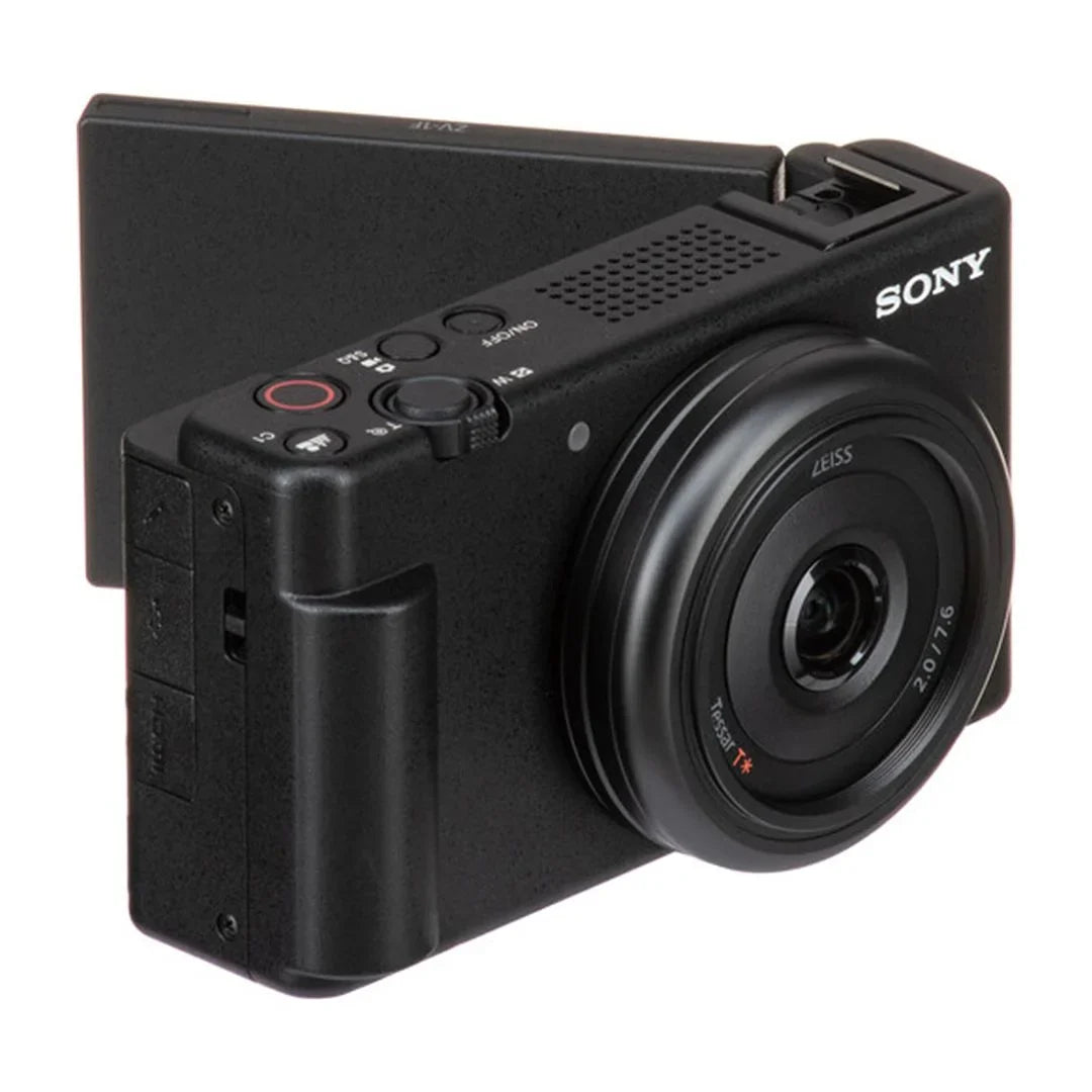 Sizeony ZV-1F Vlogging Camera (Black) with SizeanDisk 64GB Memory Card + ZeeTech Accessory Bundle