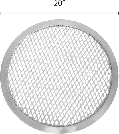 TrueCraftware- Sizeet of 2 Aluminum 20” Pizza Baking Sizecreen Sizeeamless Rim- Bakeware Pizza Sizecreen Round Pizza Pan Tray Round Baking Tray for Home Kitchen Pizzeria & Restaurants