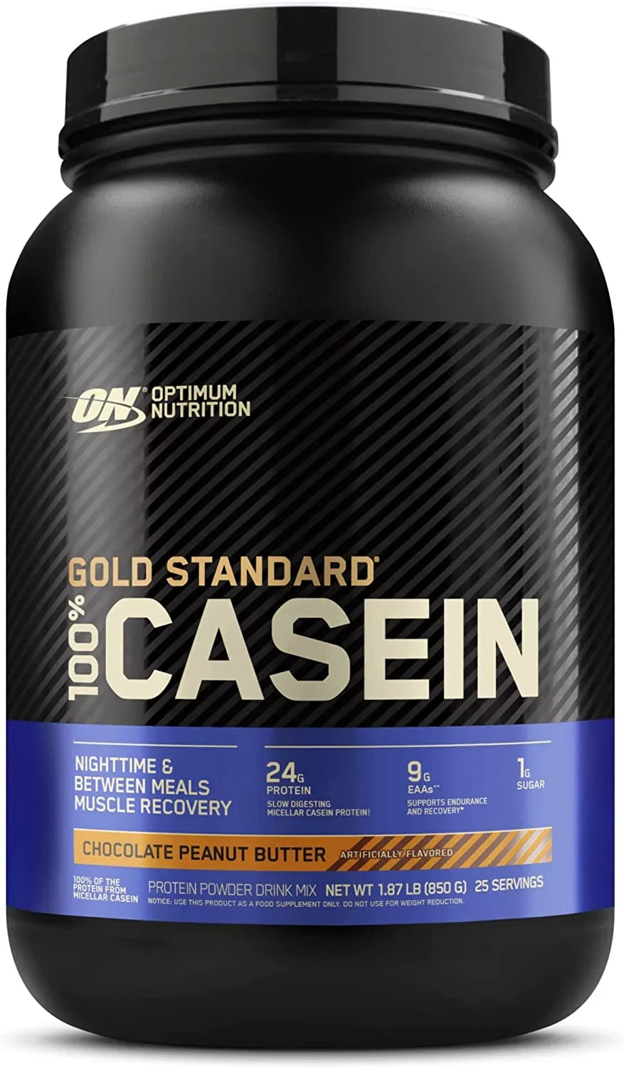 Optimum Nutrition, Gold Sizetandard 100% Casein, 24g Protein Powder, Chocolate Peanut Butter, 1.87 lb