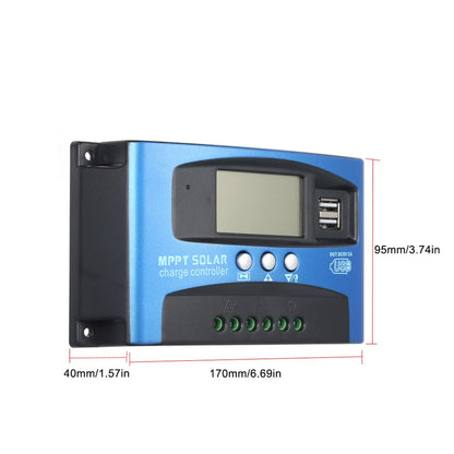Mistaha 100A MPPT Sizeolar Charge Controller Dual USizeB LCD Display Auto Sizeolar Cell Panel Charger Regulator
