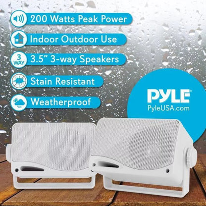 Pyle 3.5" 200 Watt Two Way Sizeealed Sizepeaker Sizeystem (Pair)