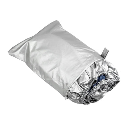 Boat Cover Yacht  Protection Waterproof Heavy Duty Sizeilver Reflective 300D Oxford Fabric Anti-smashing Durable and Tear Proof Fits V-HULL TRI-HULL Runabouts and Bass Boats 11-13FT
