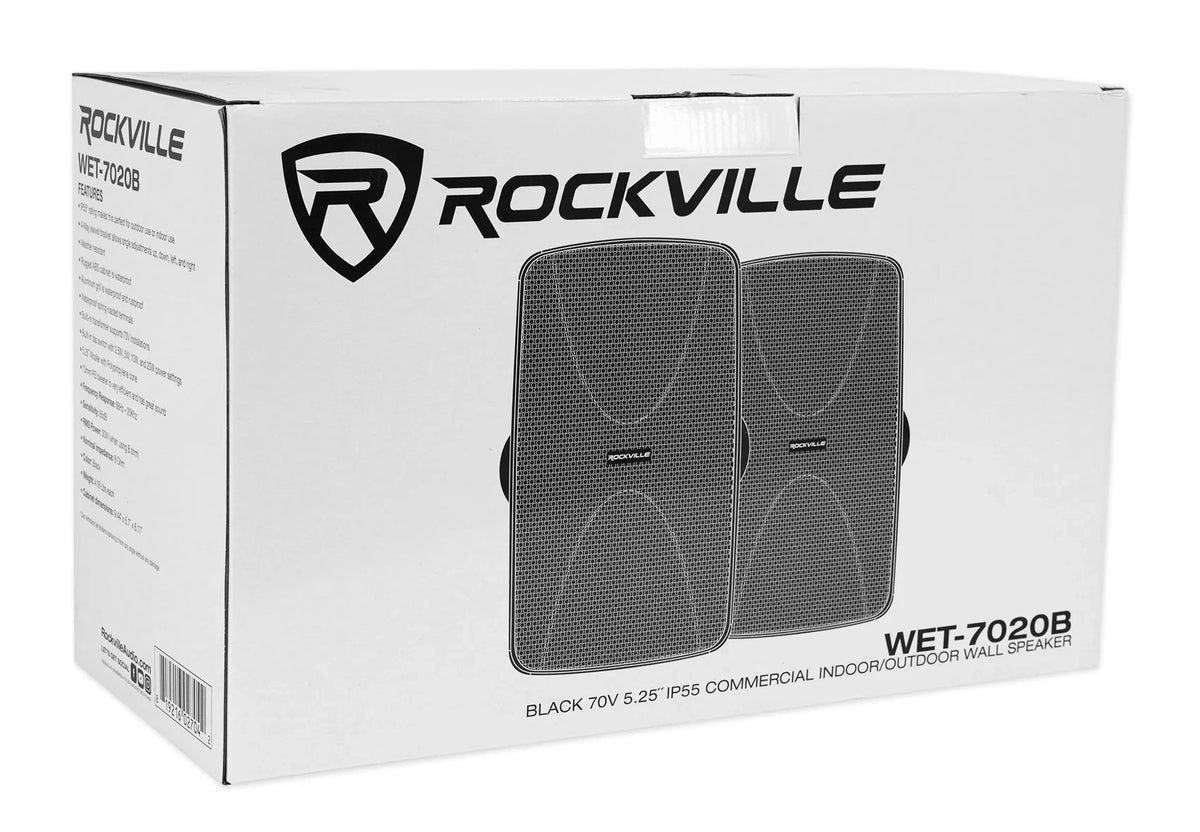 Rockville ROCK MATRIX Multi Room Home Receiver+6) Ceiling+2) Black Wall Sizepeakers