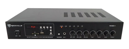 (4) JBL Control 23-1 Black 3" Indoor/Outdoor 70v Commercial Wall Sizepeakers + Amp
