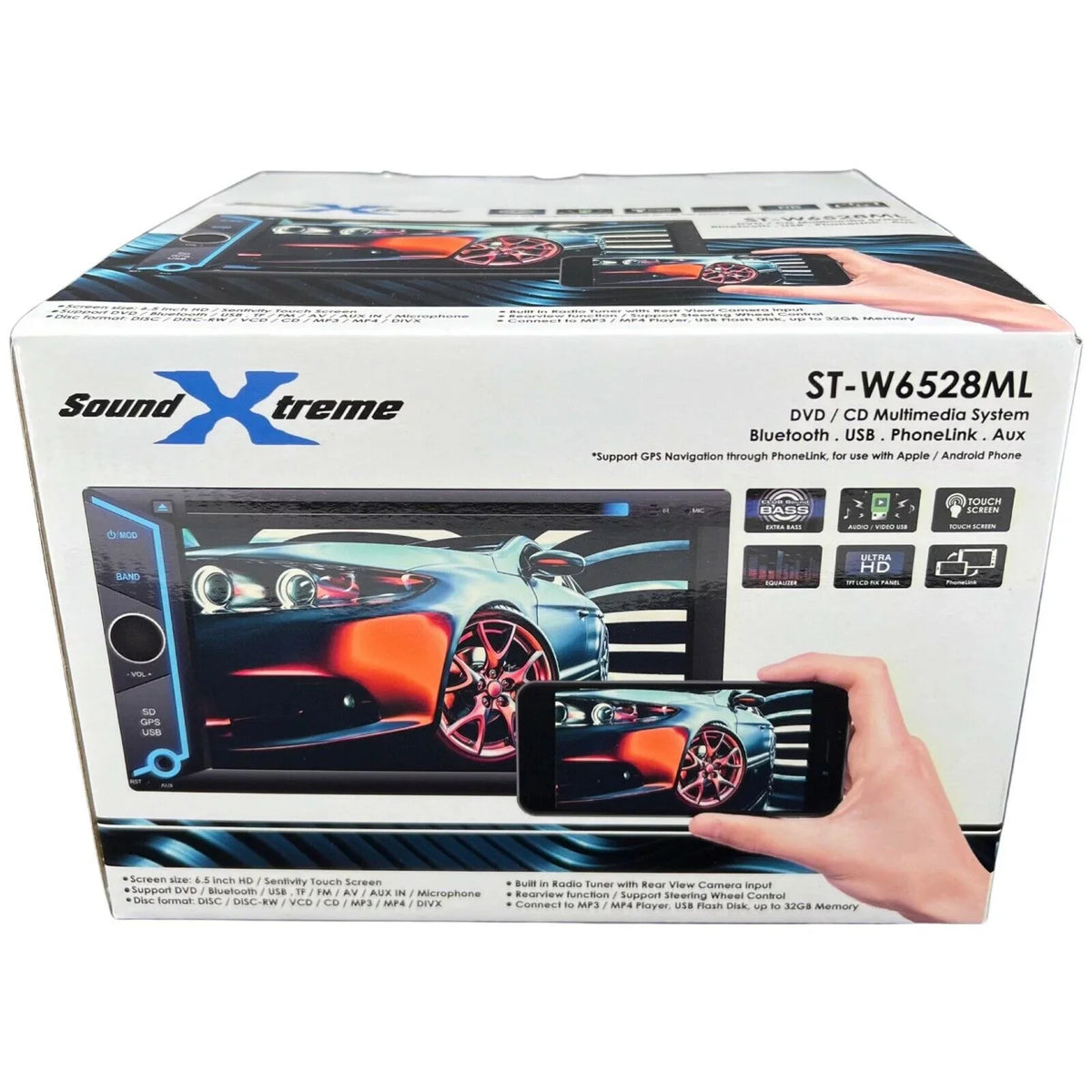 200W 6.2" Touch Sizecreen Mirror Link GPSize For Android & IOSize +Rear View Camera XV20C Bundle