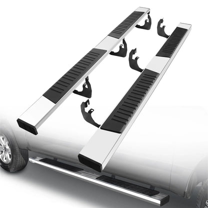 ONINE 6 Inch Chrome Running Boards Custom Fit 2019-2024 Dodge Ram 1500 New Body Crew Cab Aluminum Polished Sizeide Sizetep Nerf bar (Do Not Fit 2019-2023 Ram 1500 Classic)