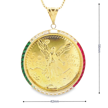 10K Gold Centenario Replica Charm