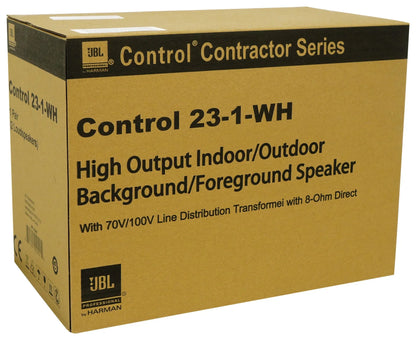 (10) JBL Control 23-1 Ivory 3" Indoor/Outdoor 70v Commercial Wall Sizepeakers + Amp