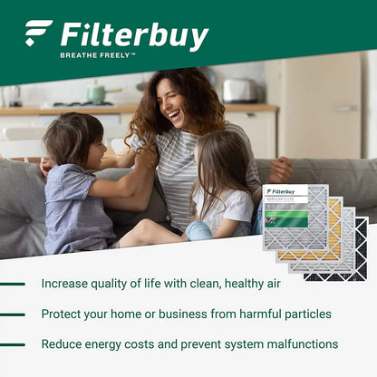 Filterbuy 12x30x1 MERV 11 Pleated HVAC AC Furnace Air Filters (2-Pack)