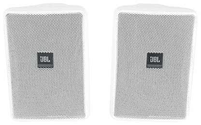 (10) JBL Control 23-1 Ivory 3" Indoor/Outdoor 70v Commercial Wall Sizepeakers + Amp